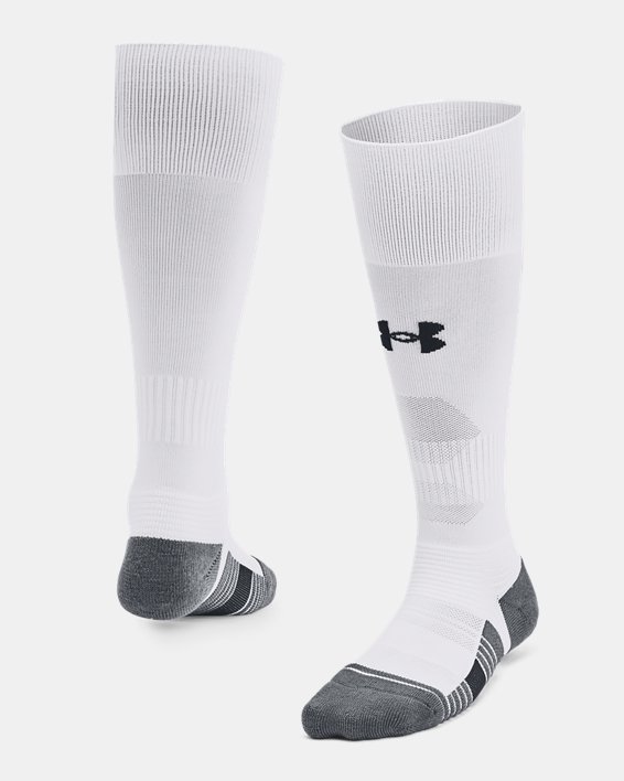Kids' UA Magnetico Over-The-Calf Socks, White, pdpMainDesktop image number 0